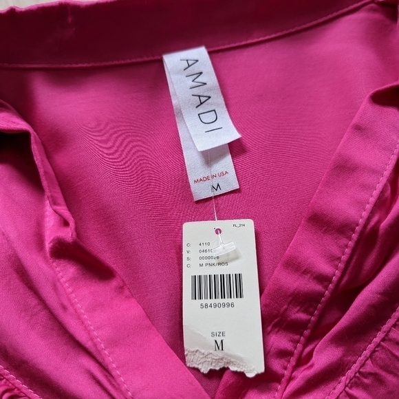 Anthropologie amadi pink blouse medium - Picture 11 of 15